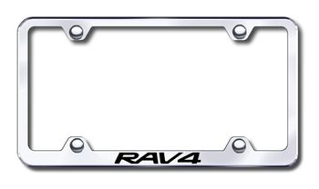 Toyota RAV4 Laser Etched Stainless Steel Wide License Plate Frame