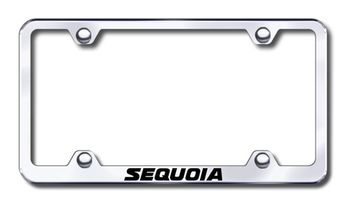 Toyota Sequoia Laser Etched Stainless Steel Wide License Plate Frame