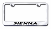 Toyota Sienna Laser Etched Stainless Steel License Plate Frame