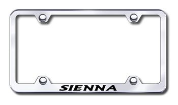 Toyota Sienna Laser Etched Stainless Steel Wide License Plate Frame
