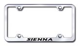 Toyota Sienna Laser Etched Stainless Steel Wide License Plate Frame