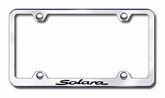 Toyota Solara Laser Etched Stainless Steel Wide License Plate Frame