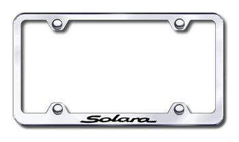 Toyota Solara Laser Etched Stainless Steel Wide License Plate Frame