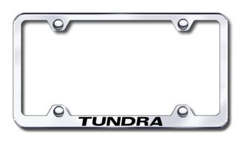 Toyota Tundra Laser Etched Stainless Steel Wide License Plate Frame