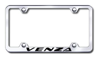 Toyota Venza Laser Etched Stainless Steel Wide License Plate Frame
