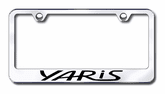 Toyota Yaris Laser Etched Stainless Steel License Plate Frame