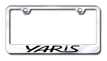Toyota Yaris Laser Etched Stainless Steel License Plate Frame