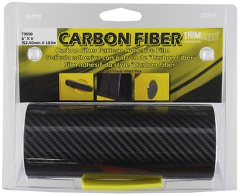 TrimBrite Black Carbon Fiber Adhesive Film (6" x 6ft)