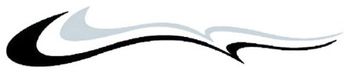 Trimbrite Street Graphics Silver & Black Stripe Kit