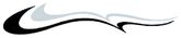 Trimbrite Street Graphics Silver & Black Stripe Kit