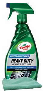 Turtle Wax Heavy Duty All Wheel and Tire Cleaner (23 oz) & Microfiber Cloth Kit