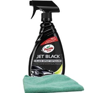 Turtle Wax Jet Black Spray Detailer (23 oz.) & Microfiber Cloth Kit