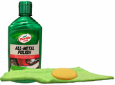 Turtle Wax All Metal Polish, Microfiber Cloth & Foam Pad Kit