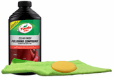 Turtle Wax Clean Finish Polishing Compound, Microfiber Cloth & Foam Pad Kit