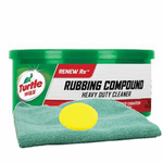 Turtle Wax Rubbing Compound (10.5 oz.), Microfiber Cloth & Foam Pad Kit