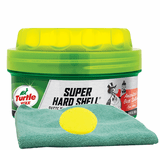 Turtle Wax Super Hard Shell Paste Wax (14 oz.), Microfiber Cloth & Foam Pad Kit