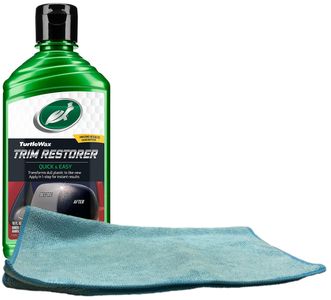 Turtle Wax Trim Restorer (10 oz) & Microfiber Cloth Kit