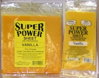 Under-The-Seat Air Freshener: Super Power Sheet