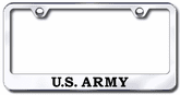 US Army Laser Etched Stainless Steel License Plate Frame