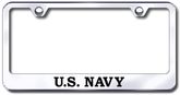 US Navy Laser Etched Stainless Steel License Plate Frame