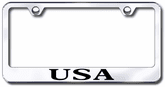 USA Laser Etched Stainless Steel License Plate Frame
