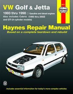 VW Golf, GTI & Jetta & Cabrio Haynes Repair Manual (1993-2002)