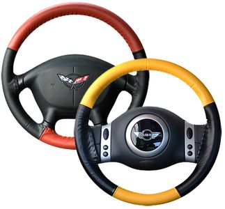 Wheelskins Two-Tone Genuine Leather Steering Wheel Covers