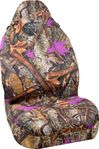 Wild Wood Camouflage Purple Leaf Universal Bucket Seat Cover