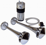 Wolo Airsplitter Two Tone Motorcycle Chrome Air Horns