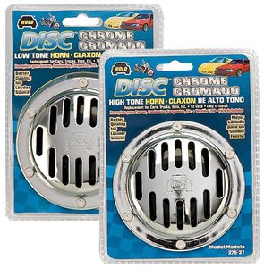 Wolo Low or High Tone Chrome Disc Horns