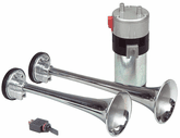 Wolo Euro Emergency Twin Chrome Air Horn Kit