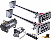Wolo Giant Roof Mount Air Horn Set 12-Volt Solenoid Operated