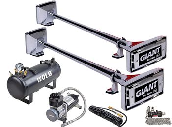 Wolo Giant Roof Mount Air Horn Set Lanyard Valve Operated