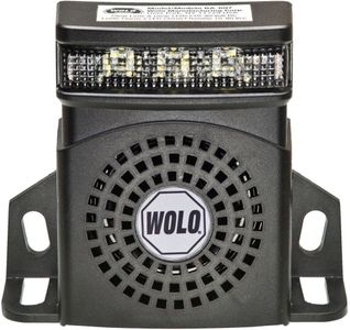 Wolo Heavy-Duty White Noise Back-Up Alarm With Flashing LED Light (97 Decibels)
