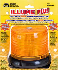 Wolo LED Amber Lens 12-Volt Magnet or permanent Mount
