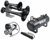 Wolo Siberian Express Pro Semi-Gloss Black Train Horn Kit