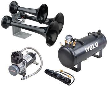 Wolo Siberian Express Pro Semi-Gloss Black Train Horn Kit