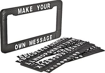"Write Your Own Message" Personalized License Plate Frame