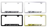Honda Accord Laser Etched Stainless Steel Cut-Out License Frame