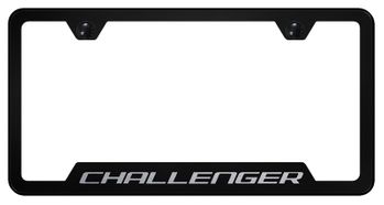 Challenger Laser Etched Black Stainless Steel Cut-Out Frame 