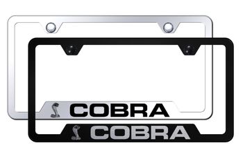 Cobra Laser Etched Stainless Steel Cut-Out Frame