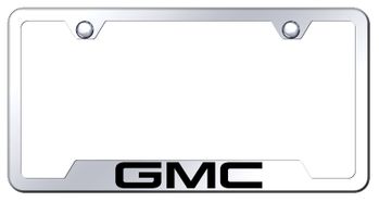 GMC Laser Etched Mirrored Stainless Steel Cut-Out Frame