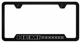 Hemi Powered Laser Etched Black Stainless Steel Cut-Out Frame