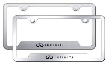 Infiniti Laser Etched Mirrored Stainless Steel Cut-Out Frame