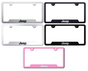 Jeep Laser Etched Stainless Steel Cut-Out Frame