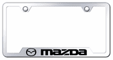 Mazda Laser Etched Mirrored Stainless Stain Cut-Out Frame