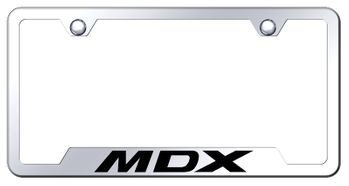 MDX Laser Etched Mirrored Stainless Steel Cut-Out Frame - 