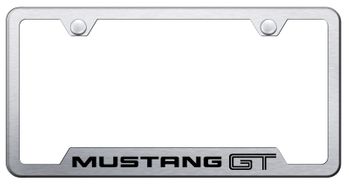Mustang GT Laser Etched Brushed Stainless Steel Cut-Out Frame