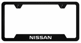Nissan Laser Etched Black Stainless Steel Cut-Out Frame