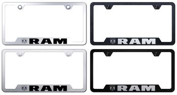 RAM Laser Etched Stainless Steel Cut-Out Frame